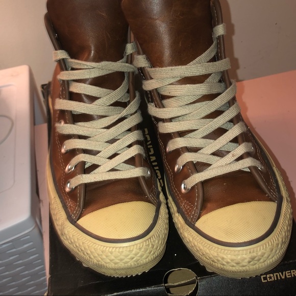 Converse Men's Brown High-Top Sneakers - Picture 2 of 4